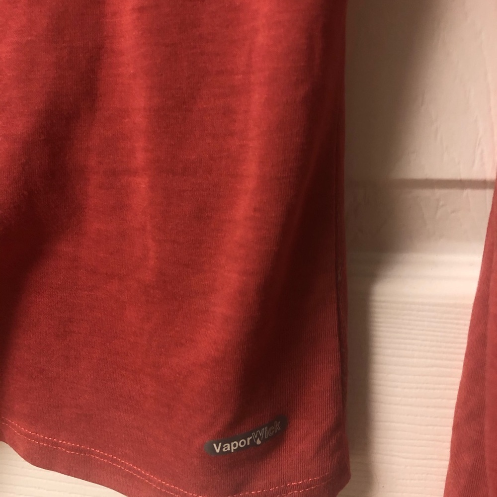 The North face long sleeve t shirt fitted women small vapor wick burnt orange - Picture 6 of 6